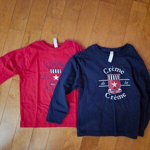 2 New 5/6 Boys Creme de la Creme Uniform Shirts